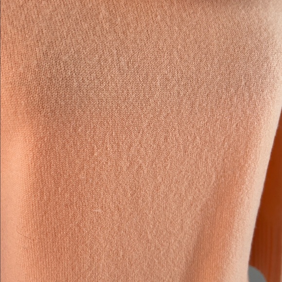 Lord & Taylor Peach Cashmete Cowl Neck Sweater sz S - Picture 3 of 6